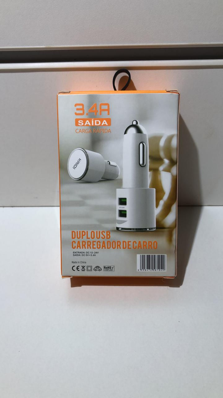 Miniatura: Carregador veicular duplo  USB