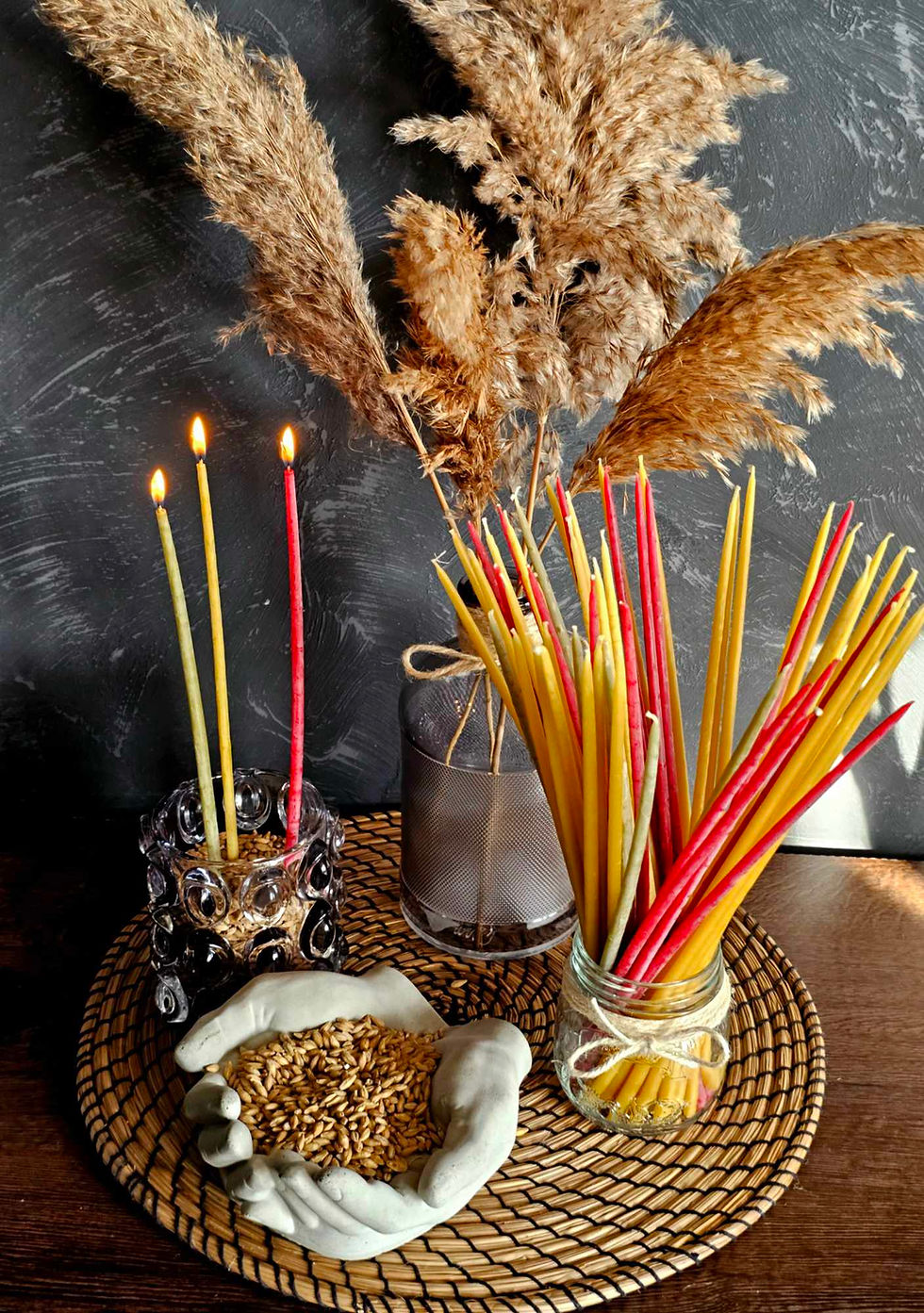 Ekstra tynne bivokslys, gul