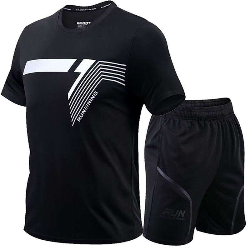 Men's 2 Pcs/Set Tracksuit Gym Fitness badminton Sports Suit Clothes Running
