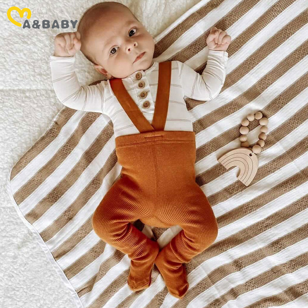 Ma&Baby 0-24M Infant Toddler Baby Girl Boy Stocking Knit Newborn Suspender