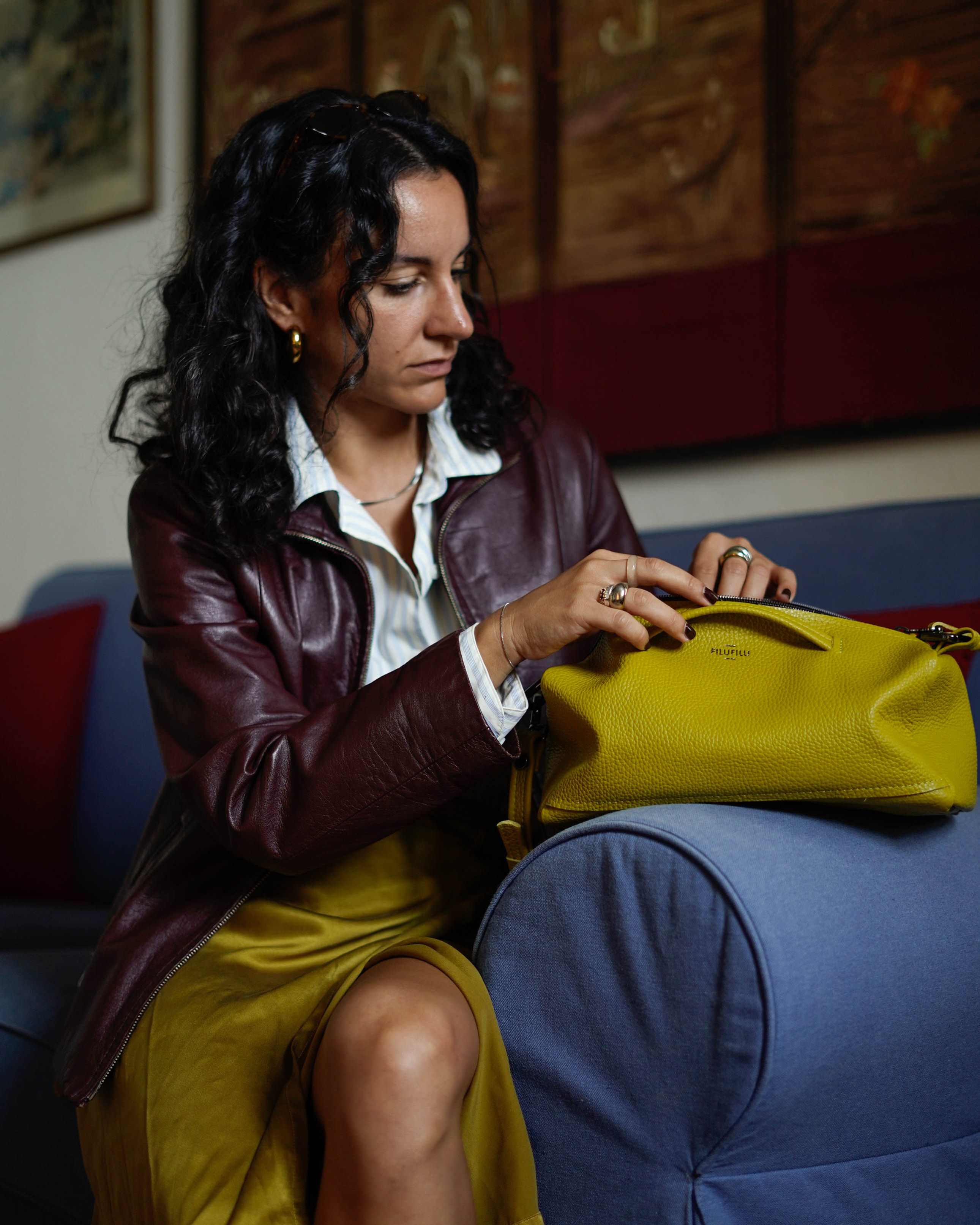 borsa bassotta filufilu - borsa in pelle made in Italy