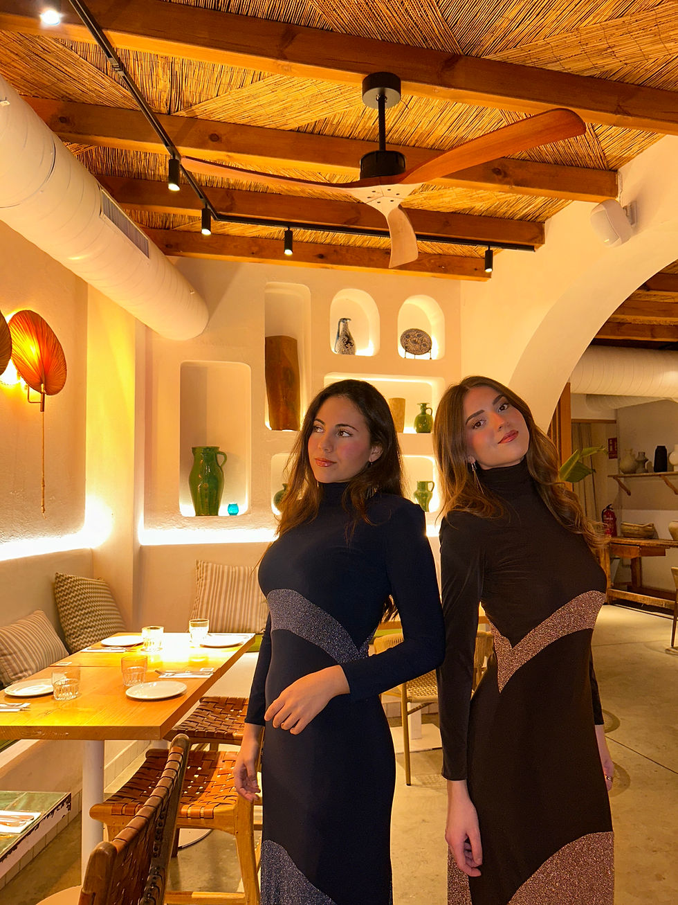 Miniatura: Vestido Noche Marrón-Vestido Punto Marron 