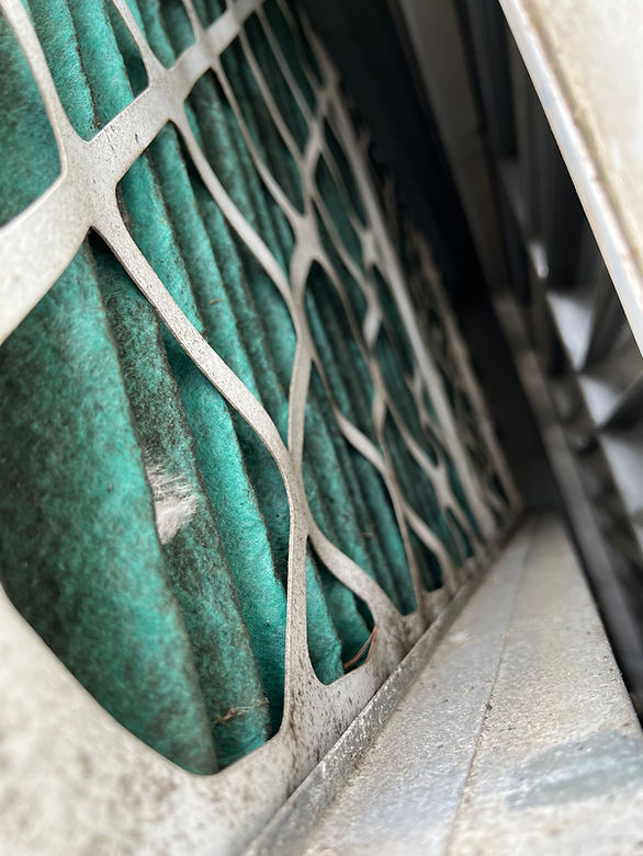 Dirty air panel filters we replaced