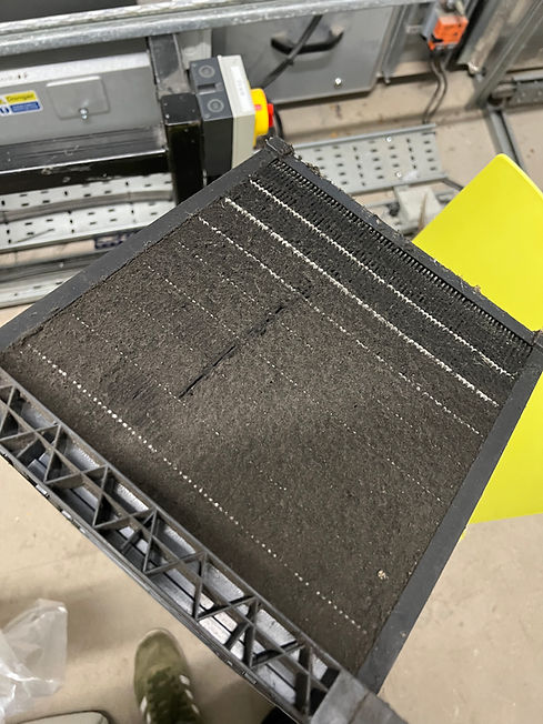 dirty F7 hepa filters we replaced