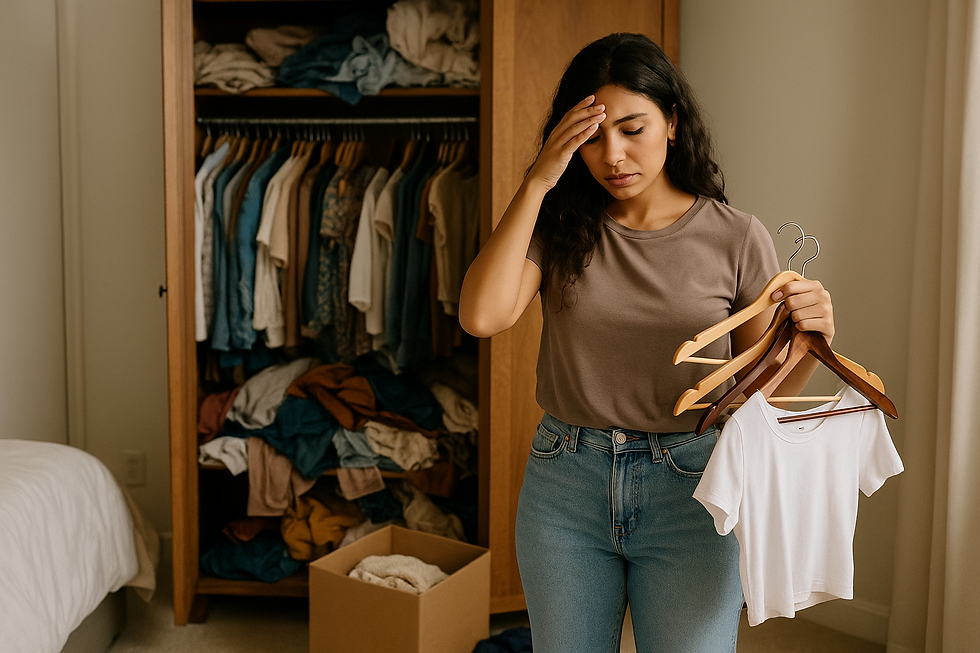 Você tem um armário lotado e nada para usar? Descubra por que 80% das suas roupas te prendem — e como destralhar com leveza e consciência. Você só precisa de 20% do seu armário.