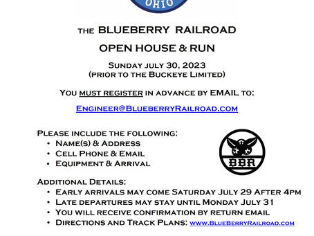 Blueberry Railroad to Host Open House Prior to Buckeye Limited