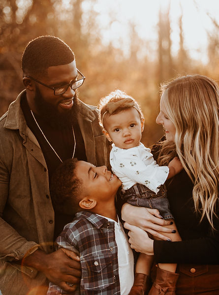 sunset photos with a family of 4 