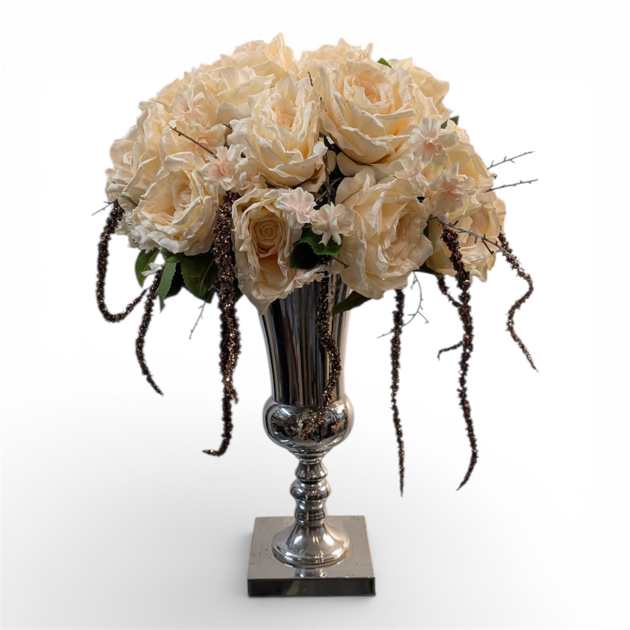 Elegant Blush Champagne Rose Arrangement