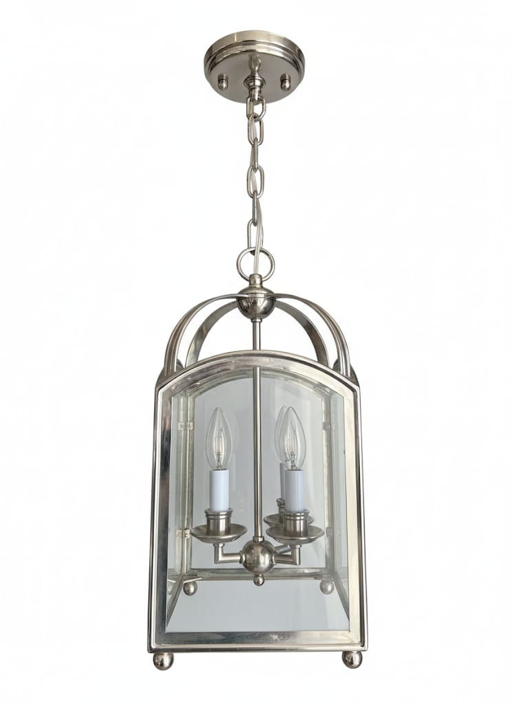 Cast Polished Nickel Lantern