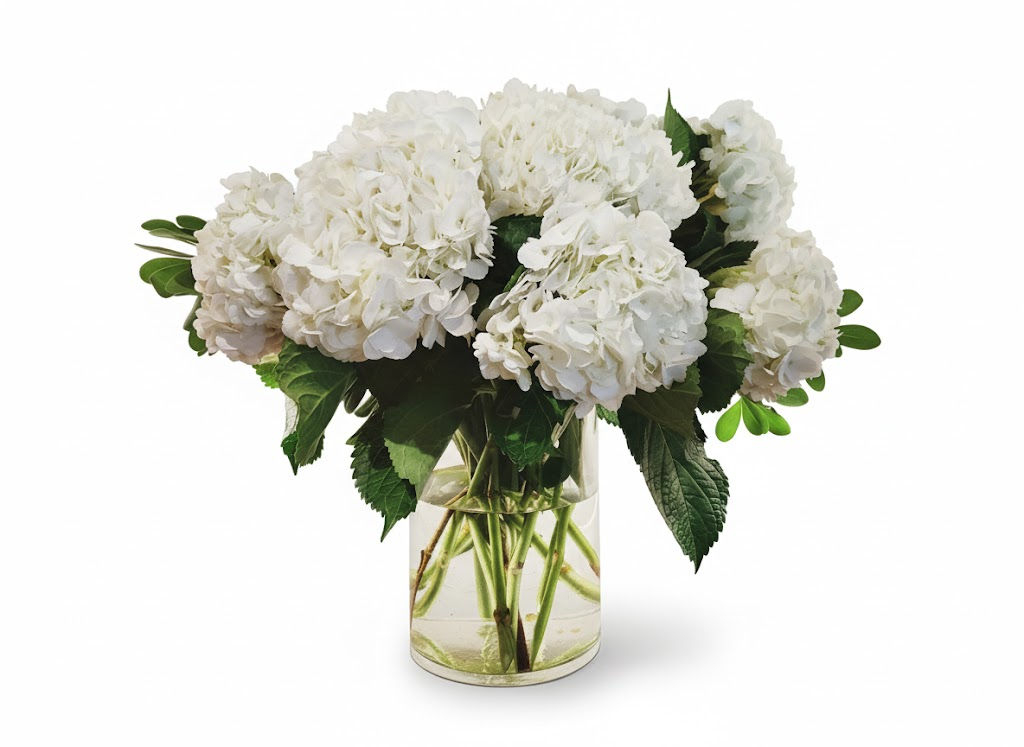 Serene White Hydrangea Vessel