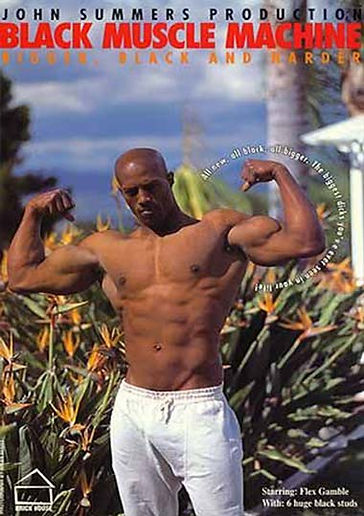 Black Muscle Machine 1 – Vintage 1996 gay porn classic movie by Pacific Sun. Muscular black studs with huge dicks in solo masturbation action. Watch now!
