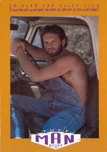 Tuff Man Stuff. Vintage 1991 gay porn parody movie by HIS Video featuring rugged, hairy ranchers, steamy outdoor sex, and solo masturbation scenes.