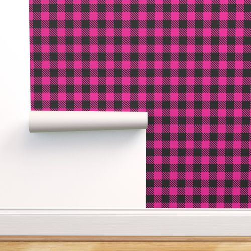 Thumbnail: Magenta Buffalo Check Wallpaper and Home Décor