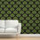Thumbnail: Maidenhair Damask on Black Wallpaper & Home Décor