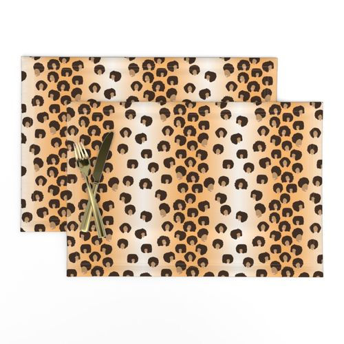 Thumbnail: Black Girls with Afros Leopard Print Wallpaper & Home Décor