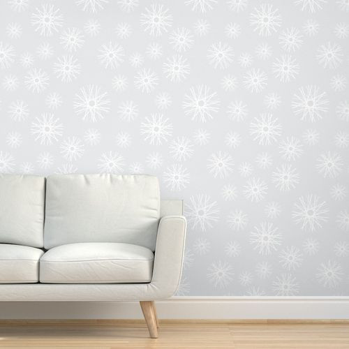 Thumbnail: White Sparkles on Grey Wallpaper & Home Décor