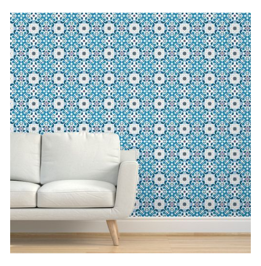 Blue Tile Wallpaper
