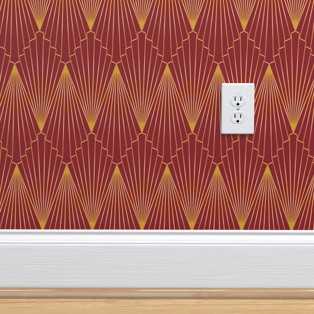 Art Deco Fan Wallpaper or fabric