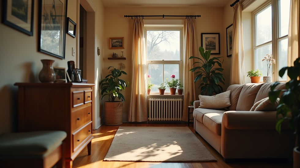Eye-level view of a cozy, welcoming home for veterans