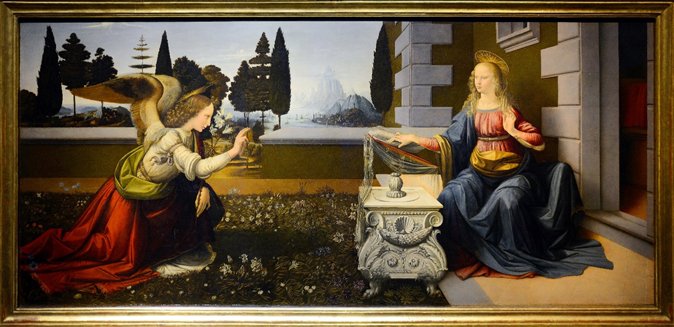 …The Annunciation by Leonardo da Vinci…Creative Commons - Livioamdronico2013