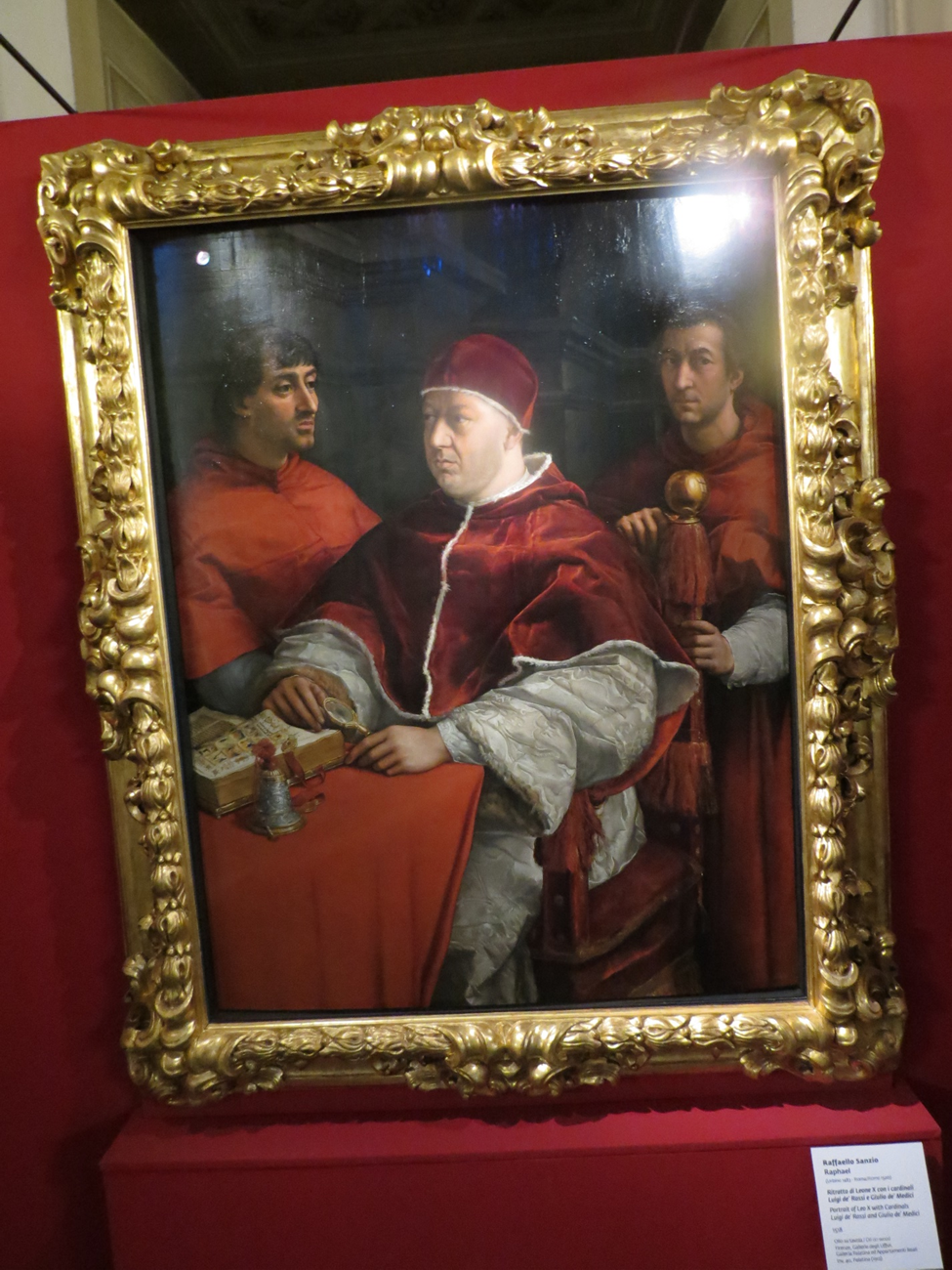 Leo X de Medici with (Cardinal) cousins - Raphael