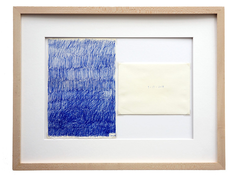 One Blue Stroke Letter and an Envelope