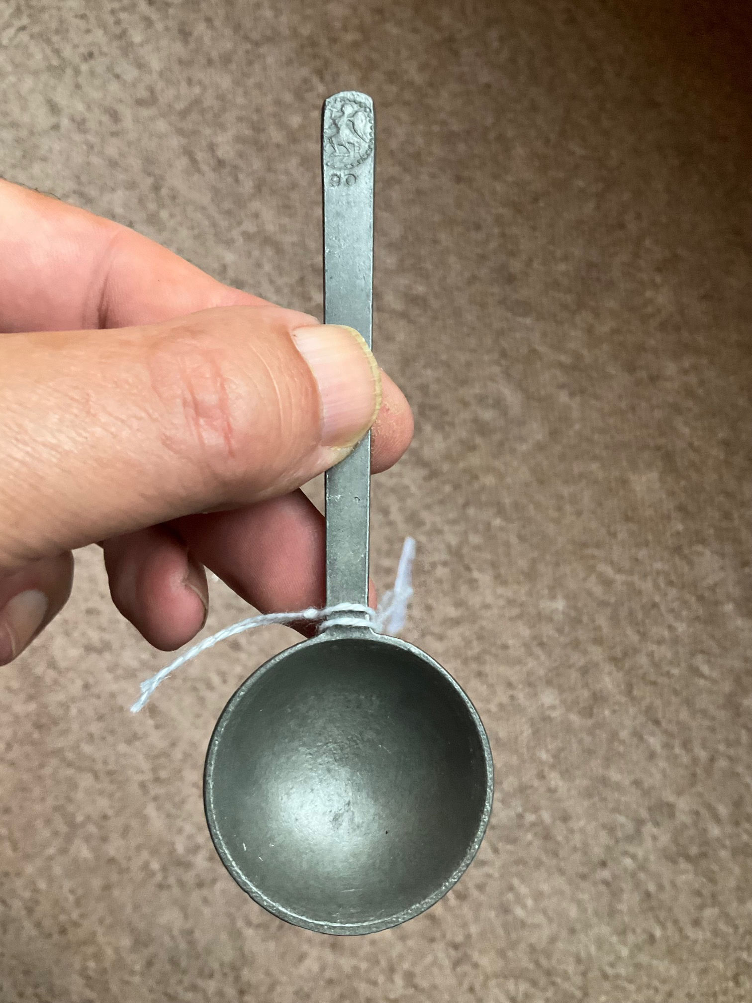 Tudor child's pewter spoon