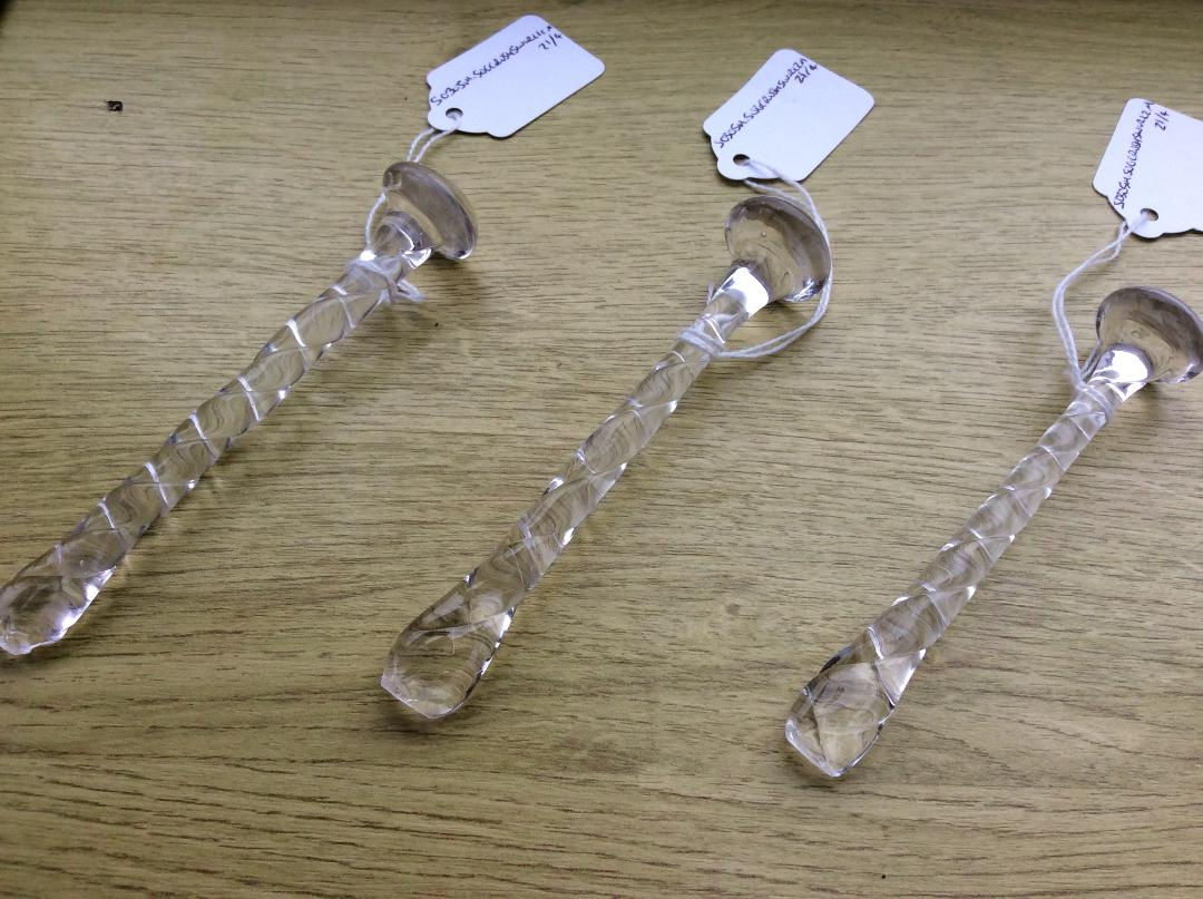 Twisted stem Georgian leadglass sugar crush