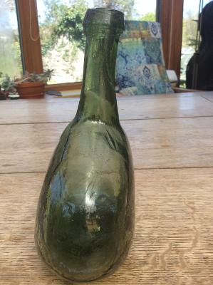 Thumbnail: Extreme rare English aqua Boot bottle c1820