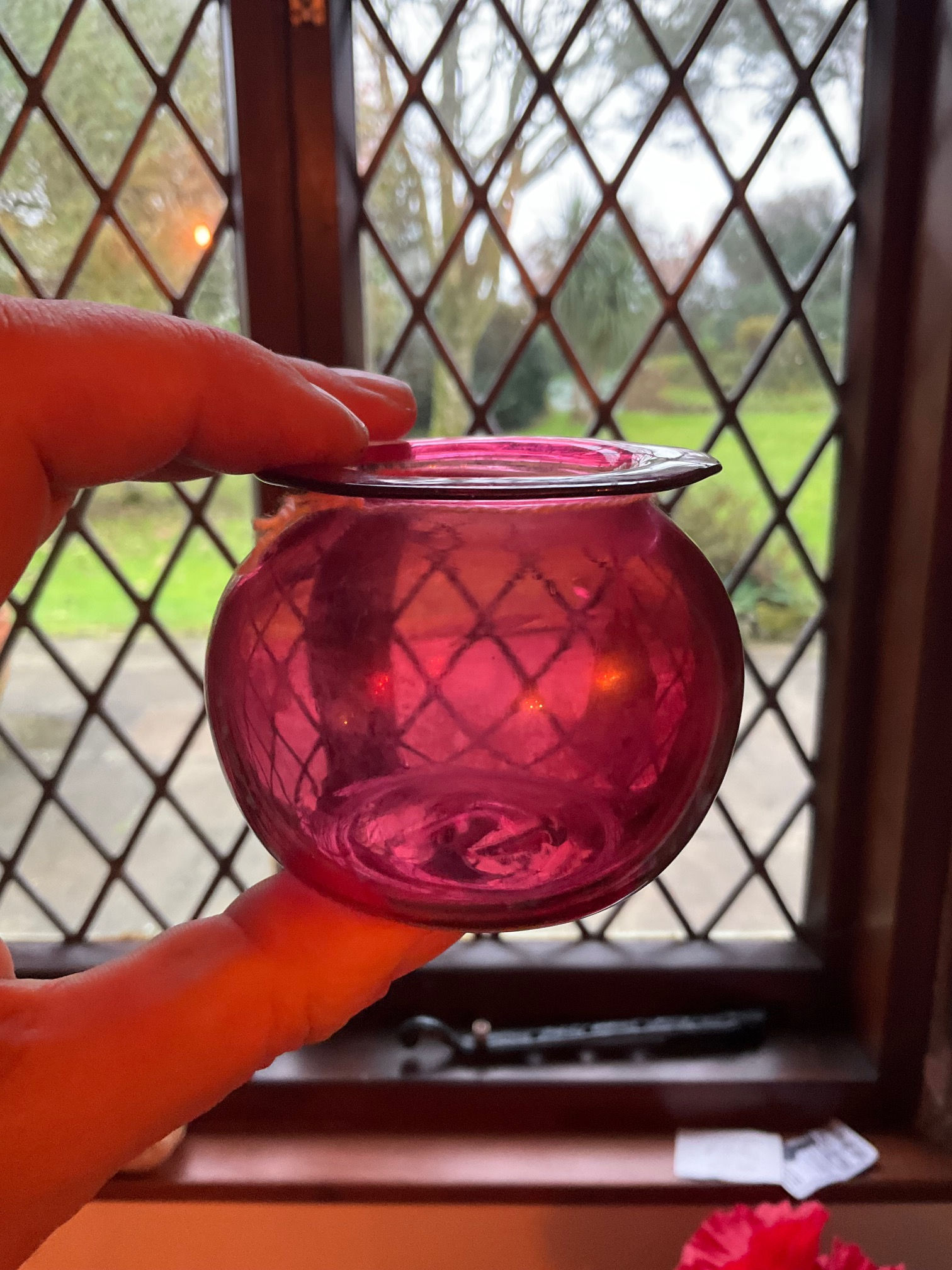 Dark ruby Leechbowl c1820