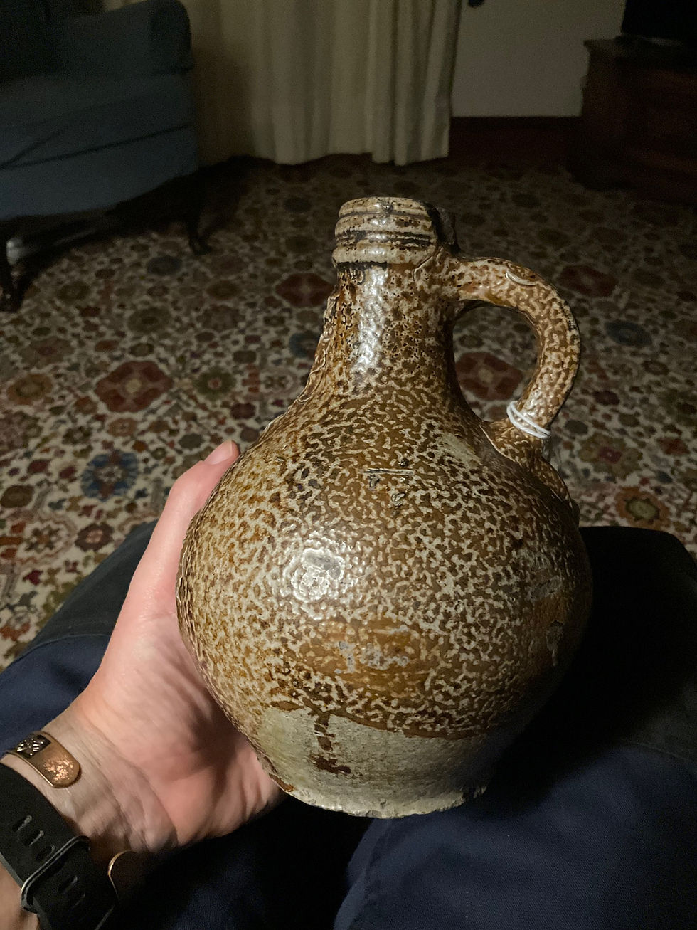 Thumbnail: Bellarmine widebased tigerglazed c1600