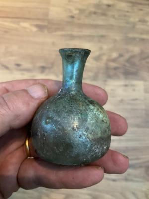 Thumbnail: Mediaeval phial bulbous body flared lip