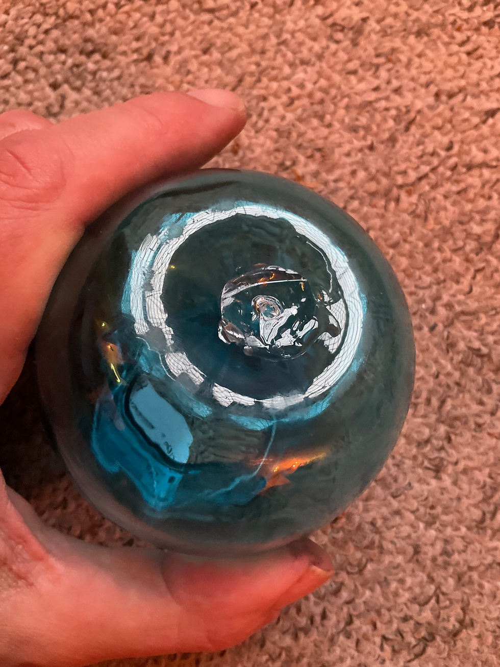 Thumbnail: Pale blue ribbed leech bowl c1840