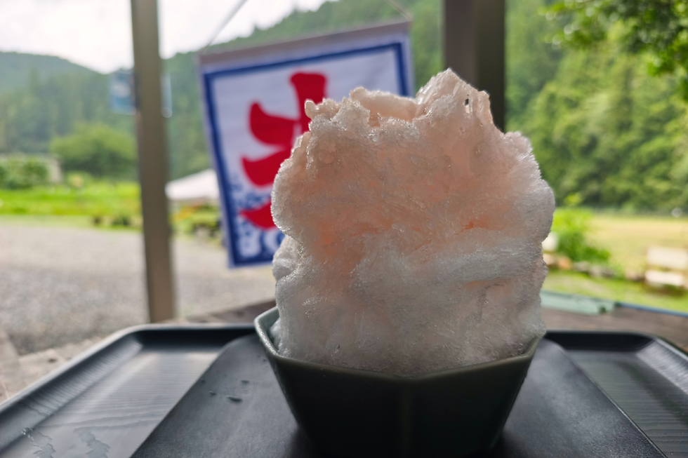 塩瀬生かき氷の信州生もも