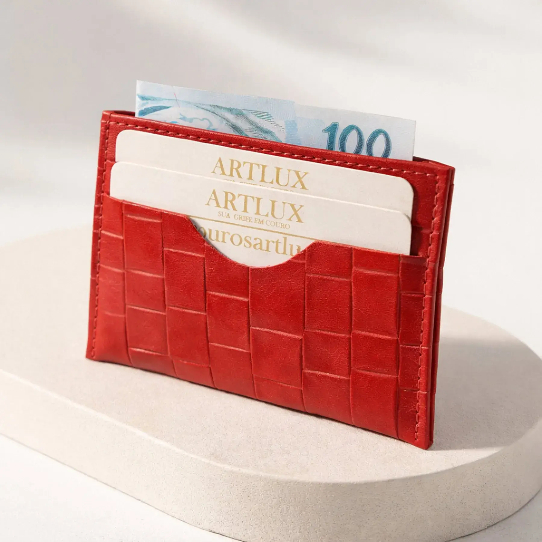 Porta Cartão Slim em Couro Croco Artlux 3010