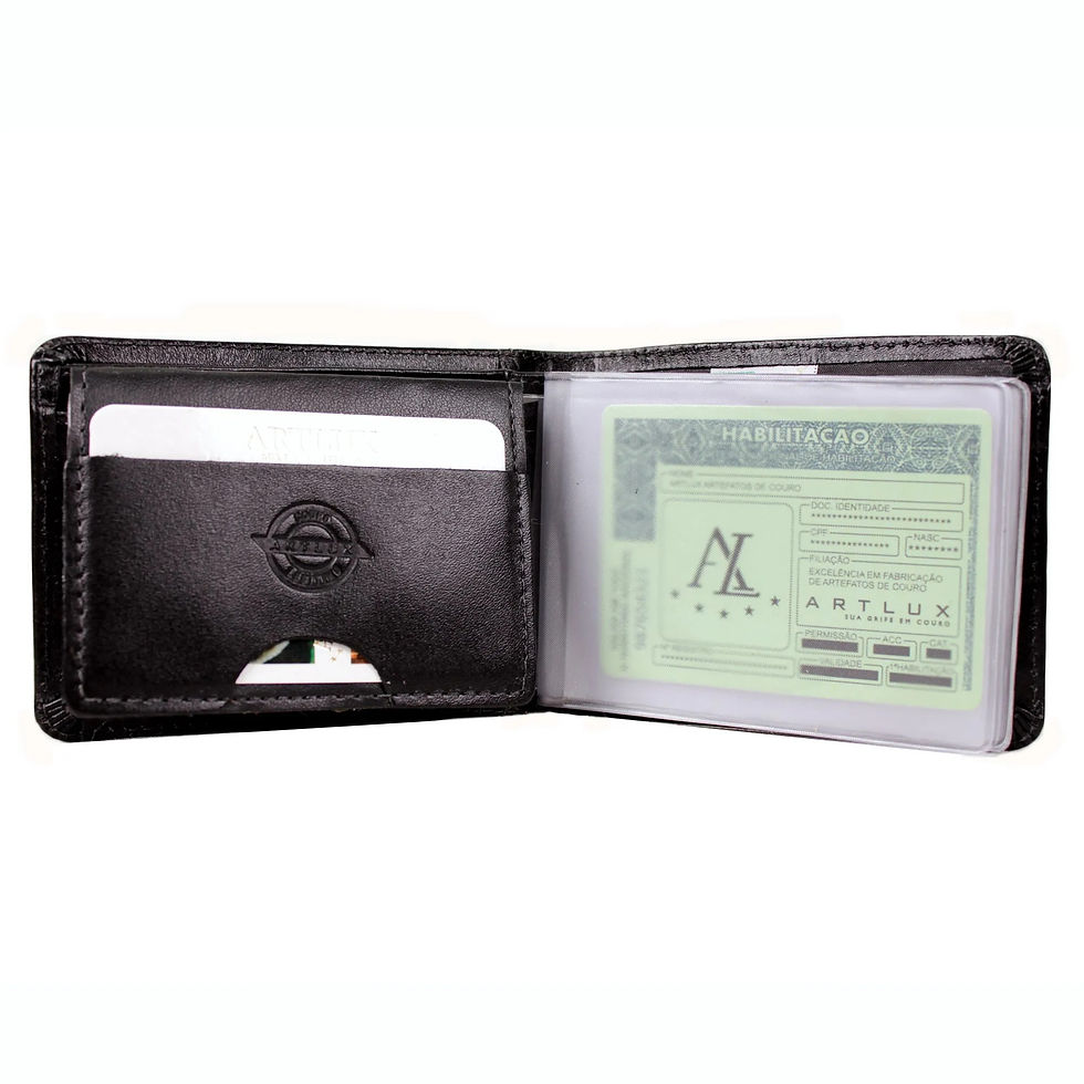 Miniatura: Carteira em Couro para CNH Antifurto Artlux 035