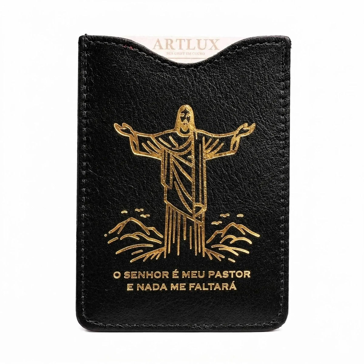 Porta Cartão Slim em Couro Cristo Redentor Artlux 3092