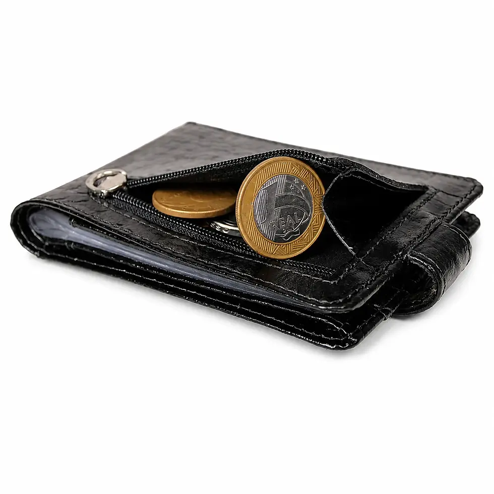 Miniatura: Carteira Masculina em Couro para RG e CNH com Ponteira Artlux 2053