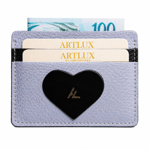 Porta Cartões e CNH em Couro Black Heart Artlux 3094 | Artlux Premium