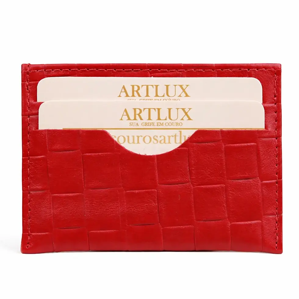 Miniatura: Porta Cartão Slim em Couro Croco Artlux 3010