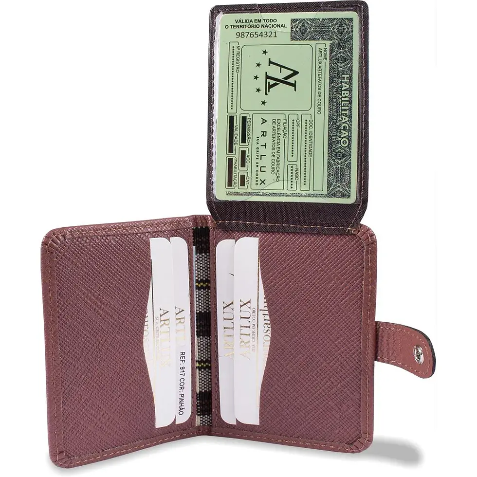 Miniatura: Carteira para CNH em Couro Artlux 917