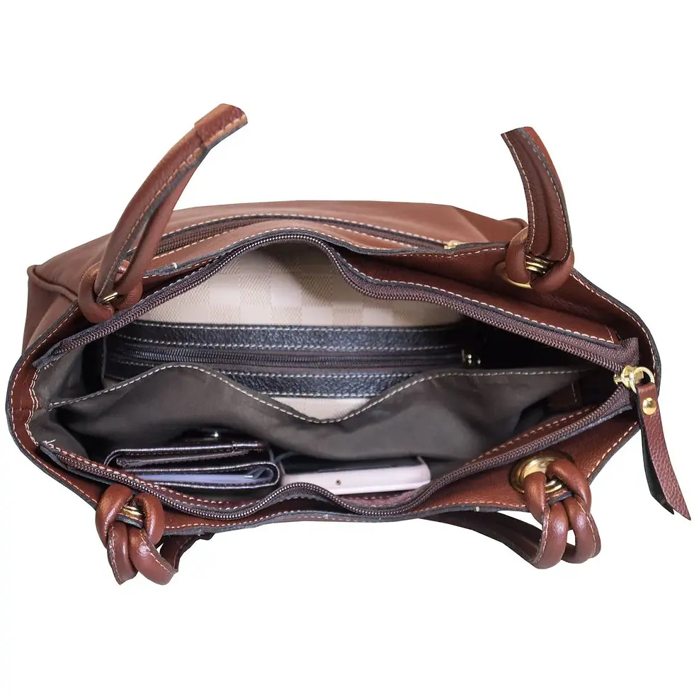 Miniatura: Bolsa de Ombro em Couro Artlux Feminina 8018