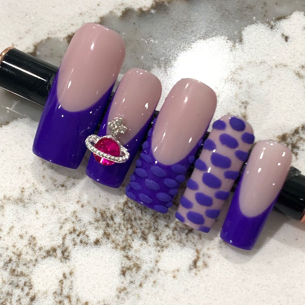 Thumbnail: French Purple Croc with Charms
