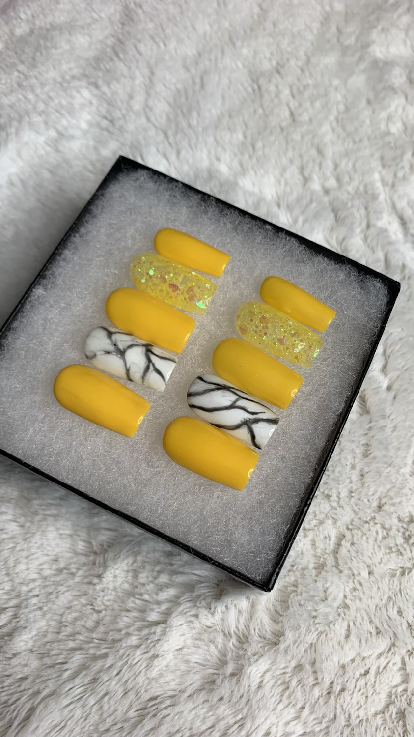 Thumbnail: Yellow with White and and Black Marble