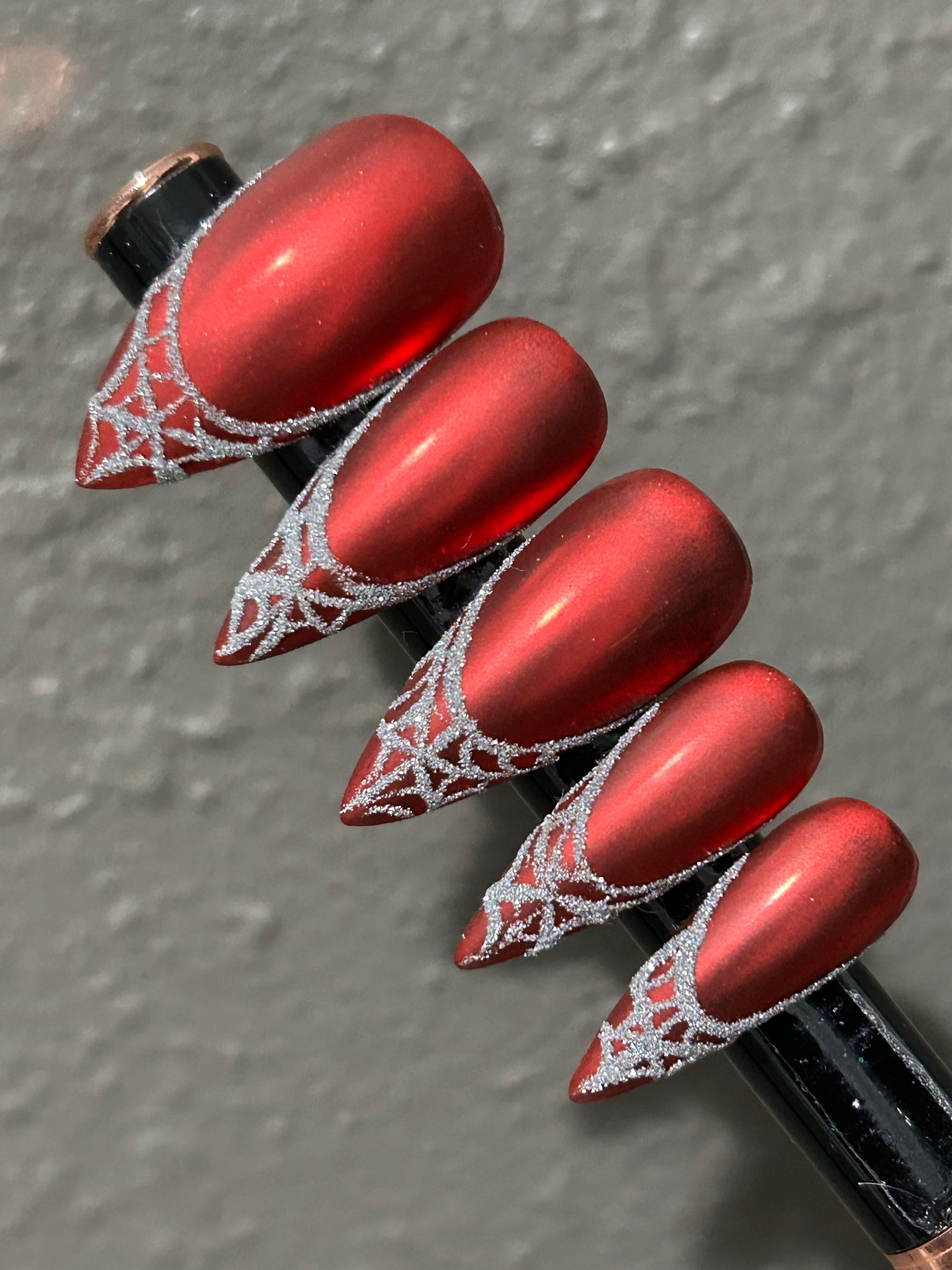 Matte Chrome Silver Webs