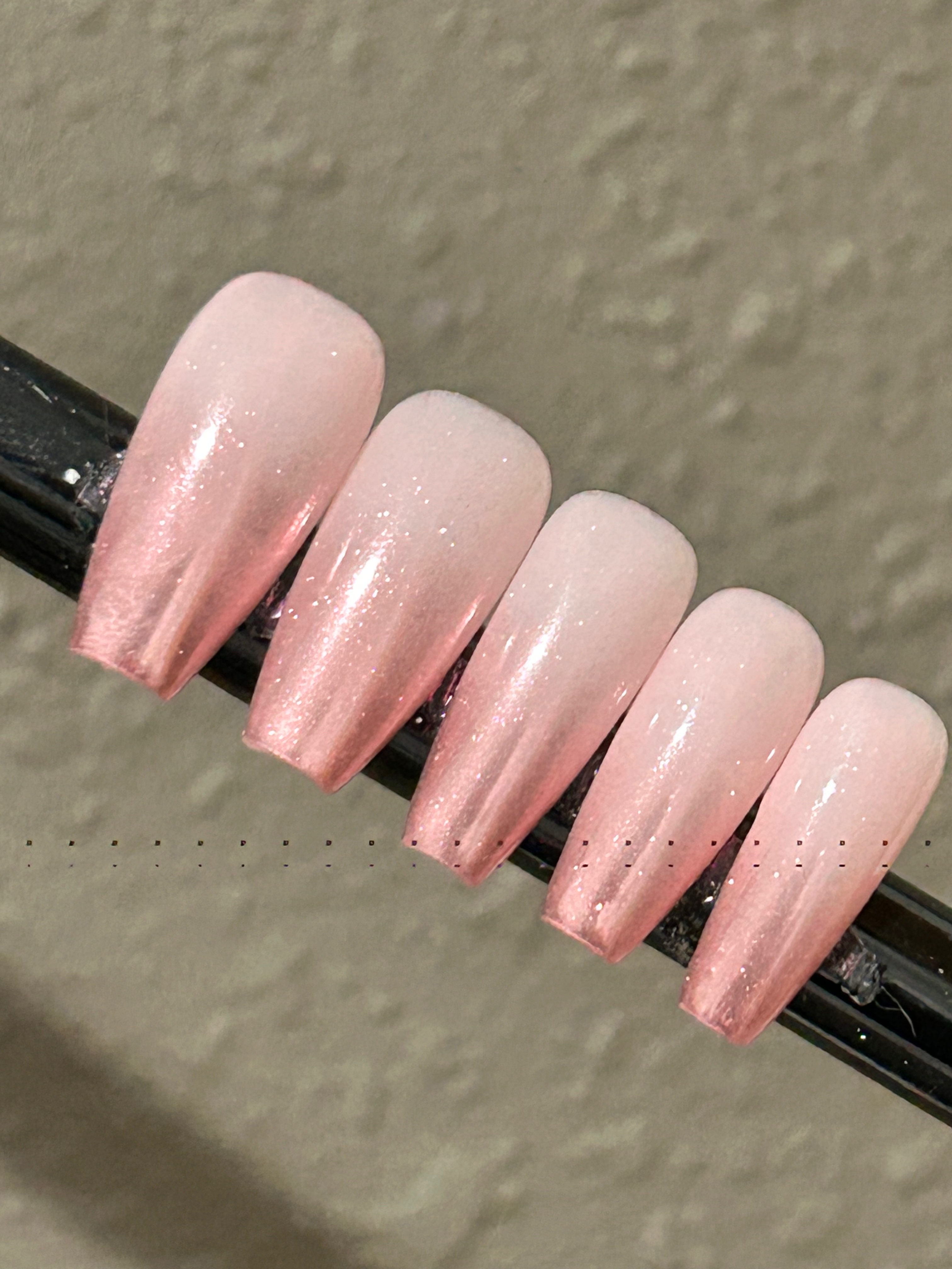 Metallic Rose Gold Chrome Ombré