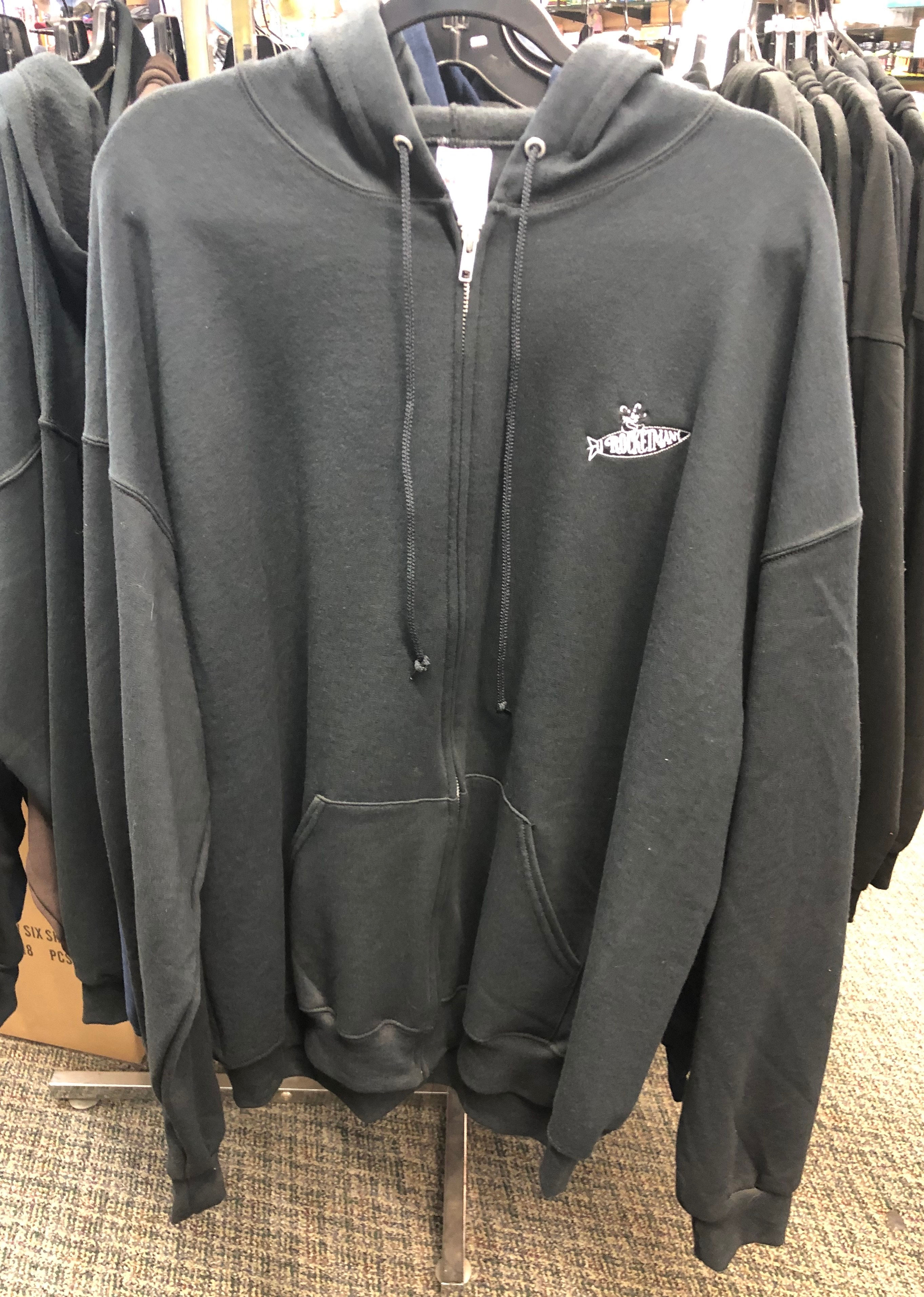 Black Rocketman Zipper Hoodie