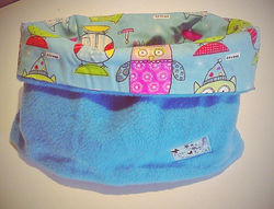 SNOOD HIBOUX TURQUOISE