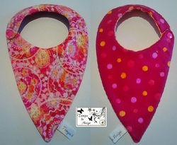 bavoir bandana mandala fushia orange