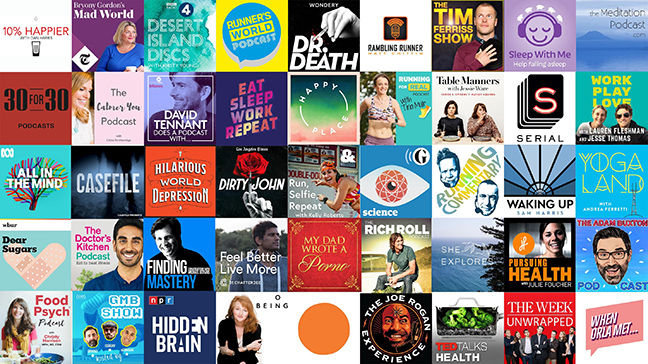 podcast mosaic - various show thumbnails